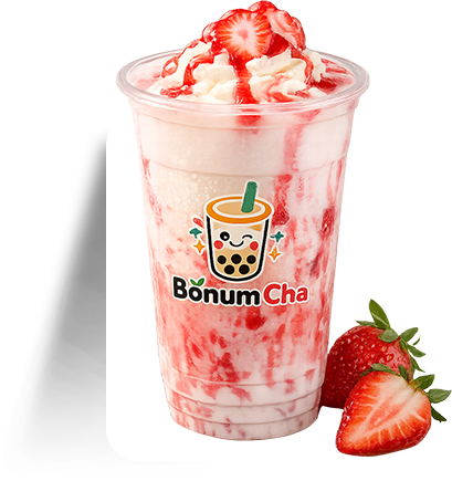 Pink strawberry drink